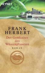 Darstellung der Titelseite des Buchs „Der Gottkaiser des Wüstenplaneten“ von Frank Herbert